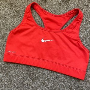Red Nike Pro Sports Bra